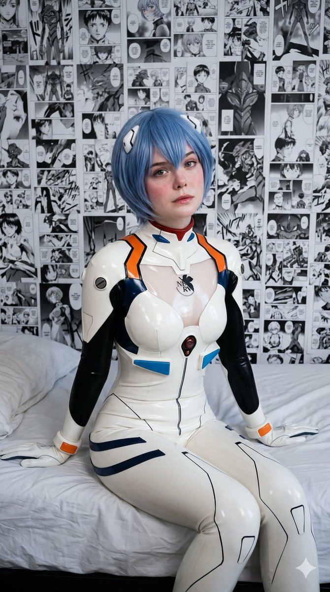 Profile / Avatar - Elle Fanning as Rei Ayanami Cosplay — output 1
