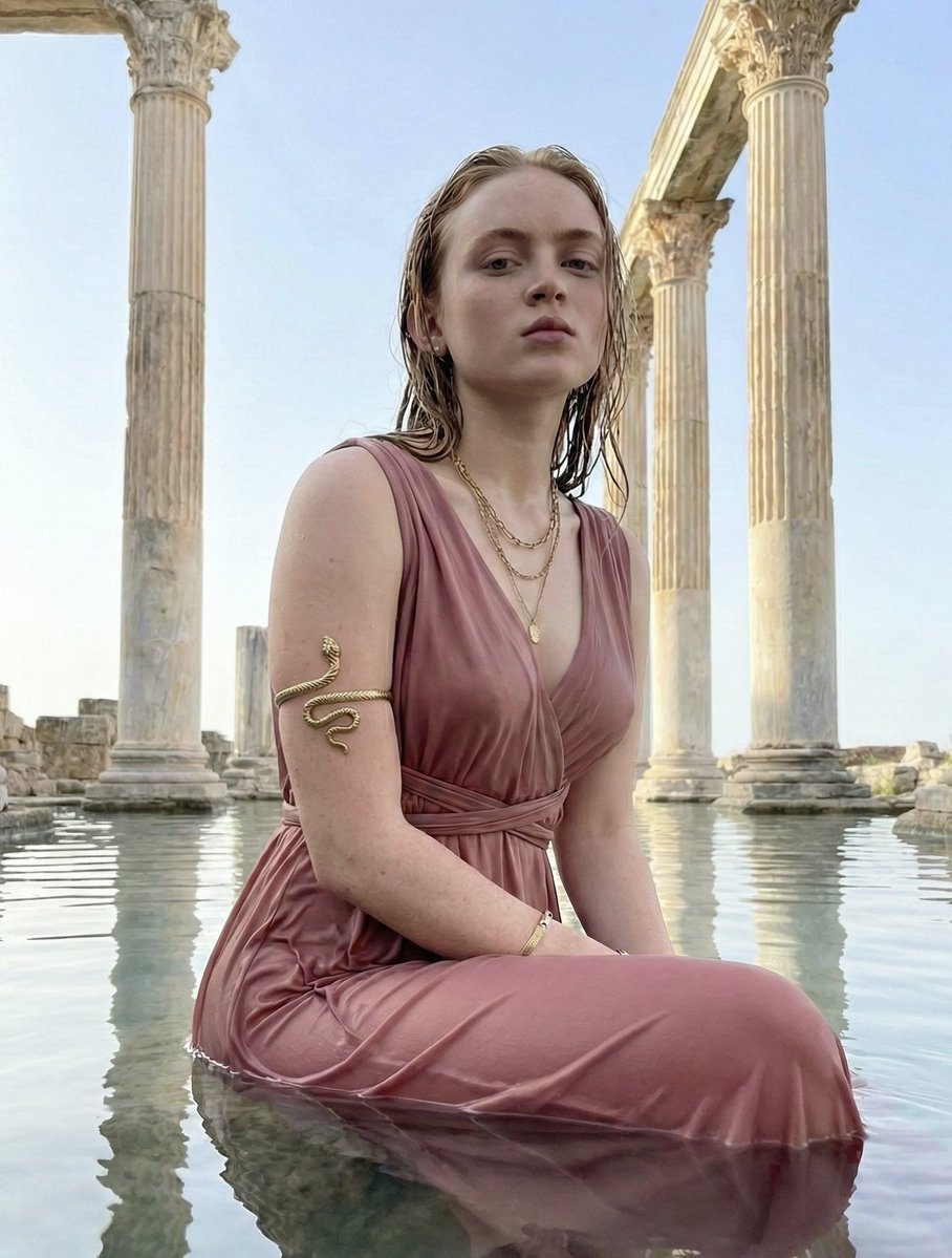Modern Aphrodite in Flooded Ancient Ruins — output 1