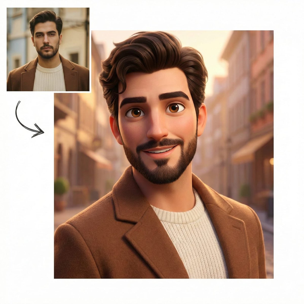 Profile / Avatar - Pixar-Style Character Comparison Prompt — output 1