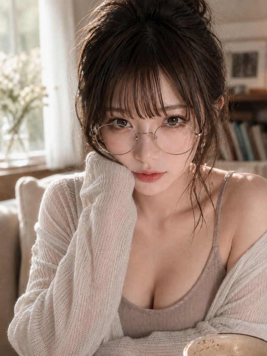 Social Media Post - Morning Glasses Portrait Prompt — output 1