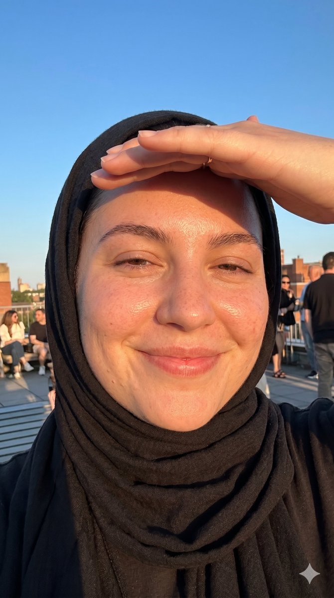 Profile / Avatar - Golden Hour Smartphone Selfie with Headscarf — output 1