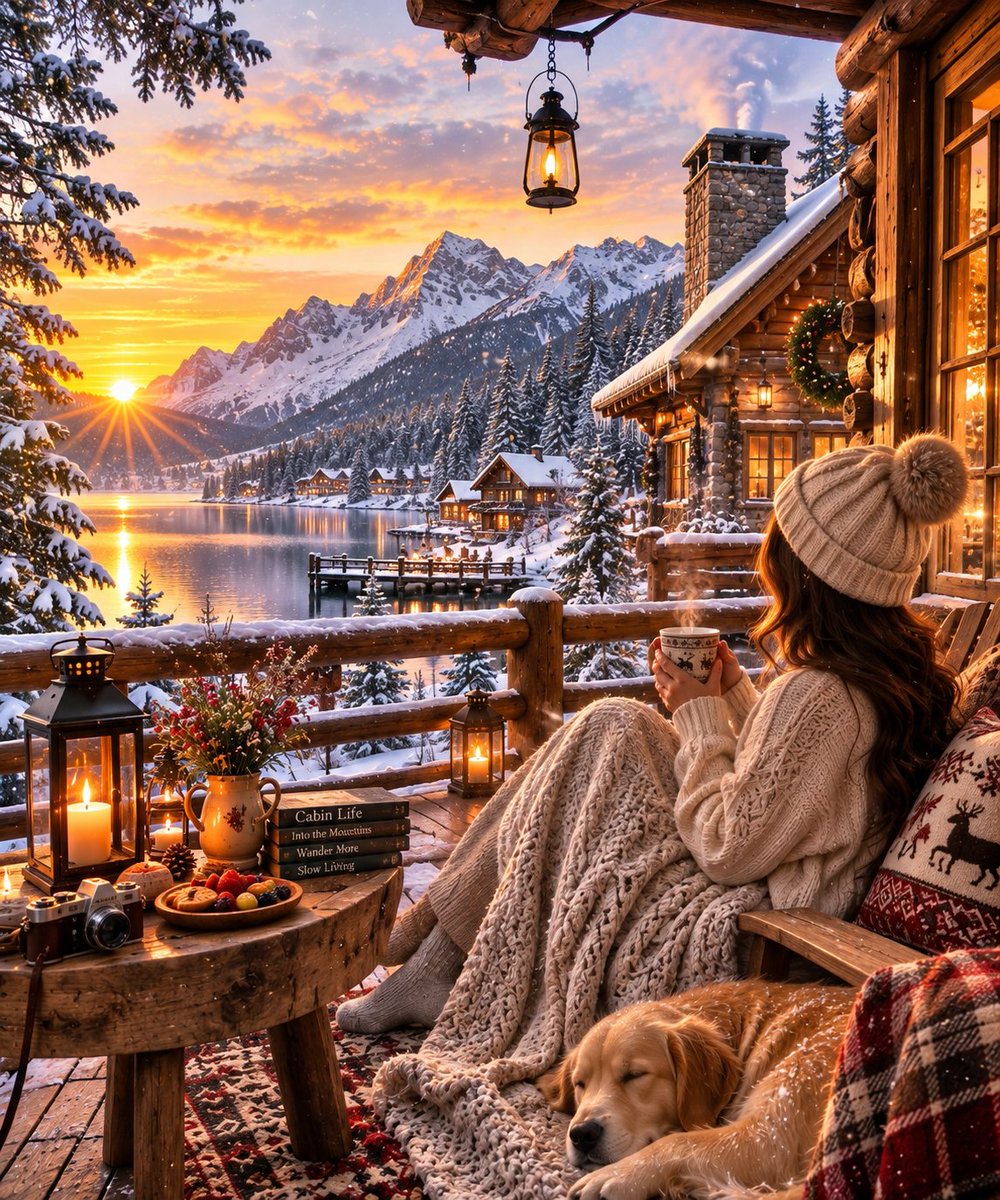 Product Marketing - Hygge Winter Cabin Morning — output 1