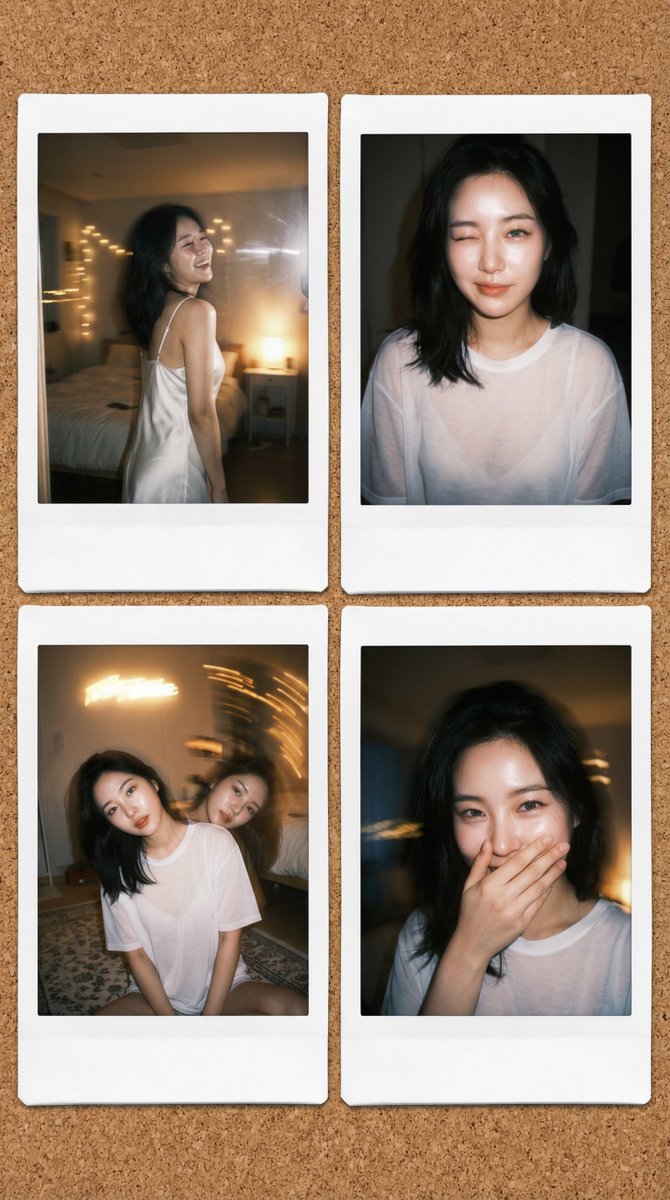 Profile / Avatar - Vintage Film Korean Idol Mirror Selfie Collage — output 1