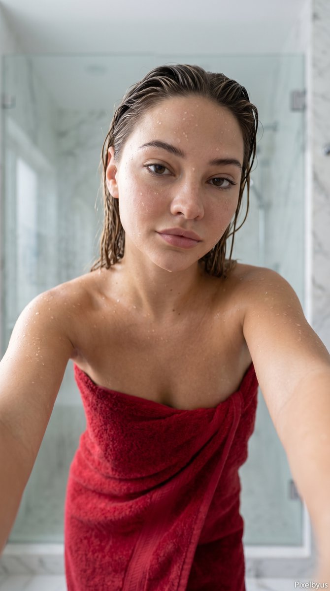 Profile / Avatar - Realistic Spa Bathroom Selfie — output 1