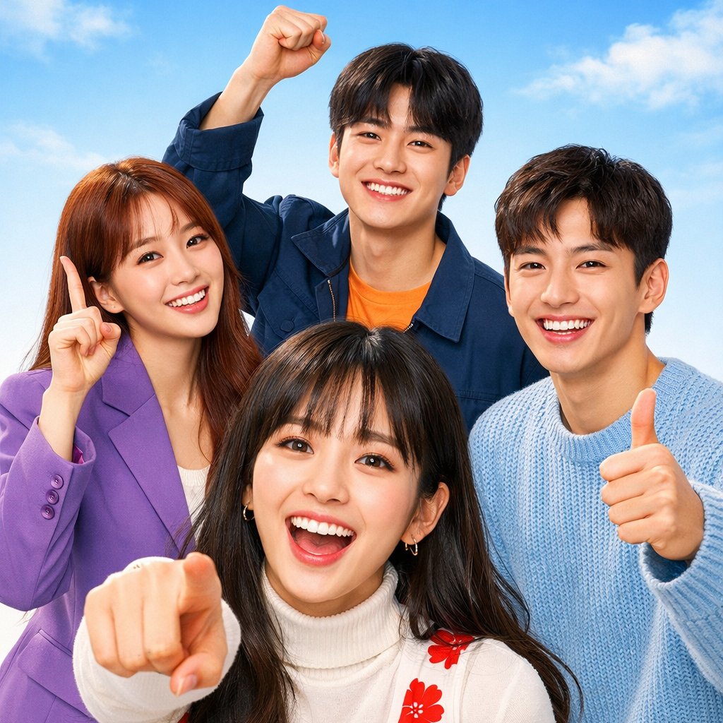 Social Media Post - Vibrant K-drama Promotional Poster — output 1