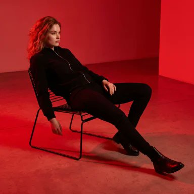 Product Marketing - Red Lit Editorial Fashion Portrait — output 1