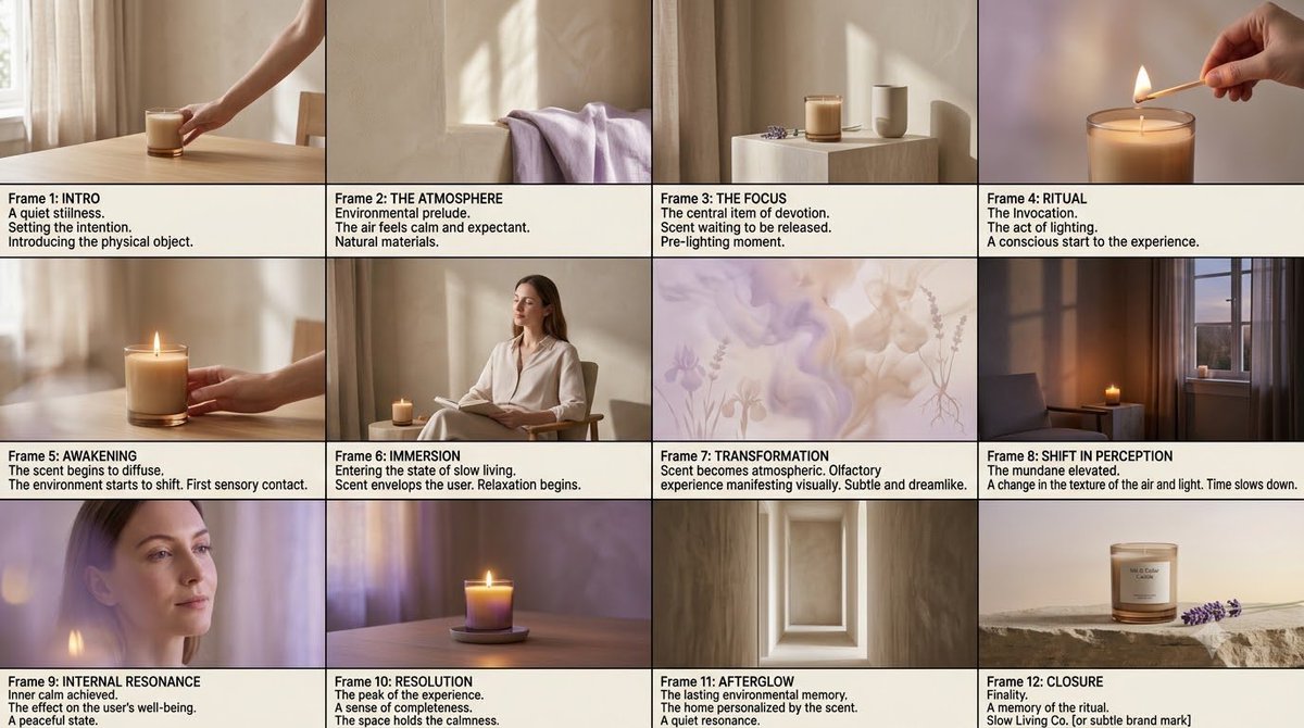 Comic / Storyboard - Luxury Fragrance Storyboard Layout — output 1