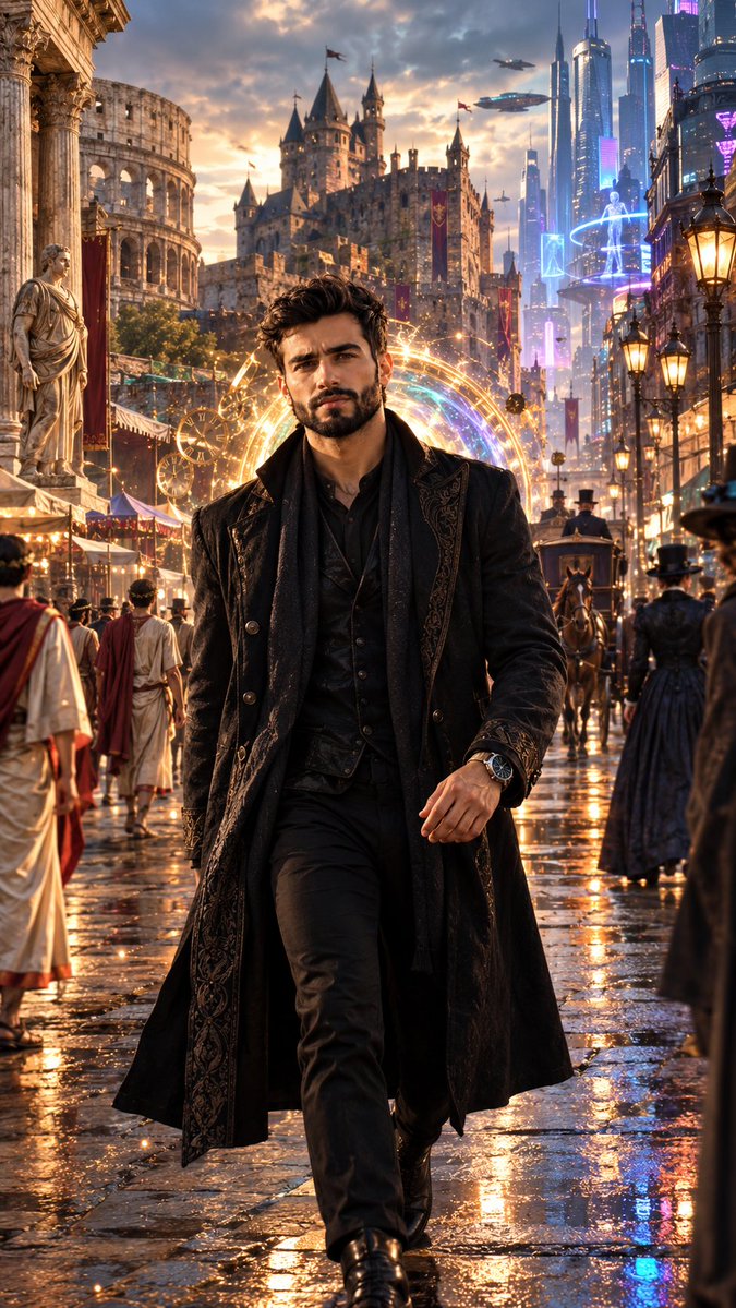 Social Media Post - Cinematic Time-Travel City Portrait — output 1