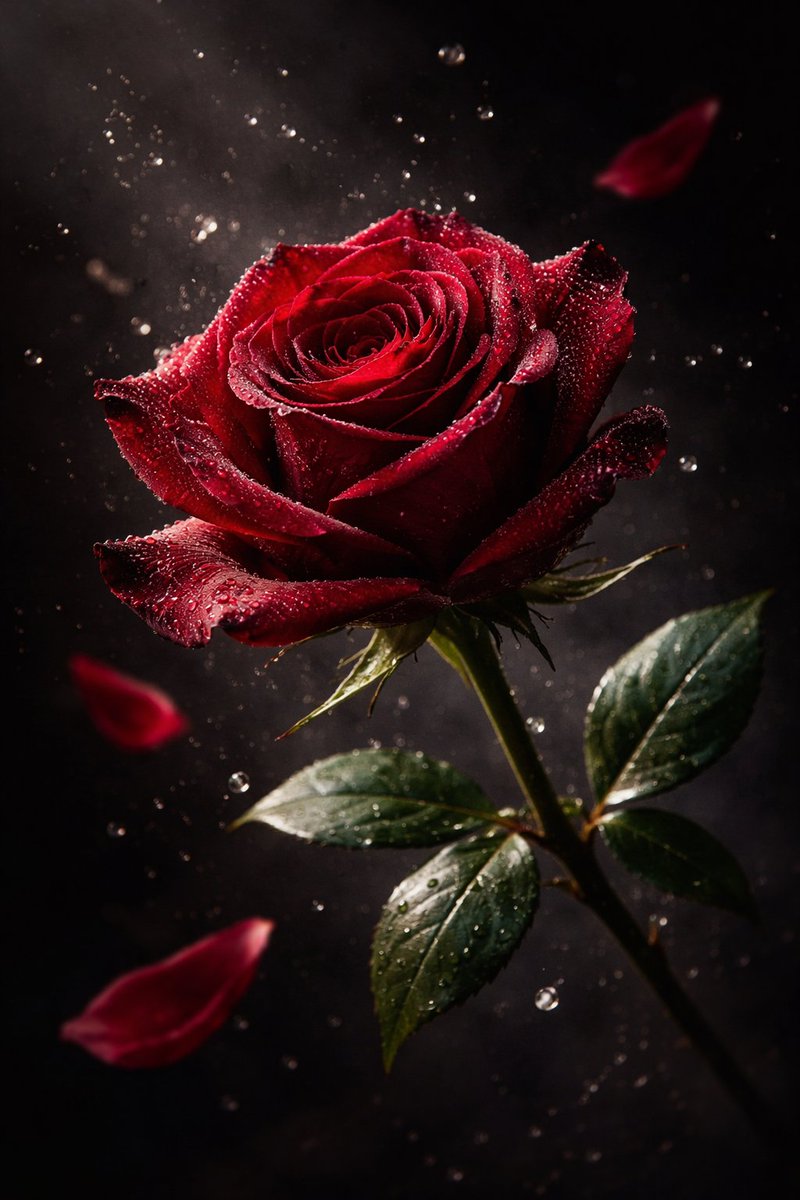 E-commerce Main Image - Luxury Macro Commercial Render of a Velvet Red Rose — output 1