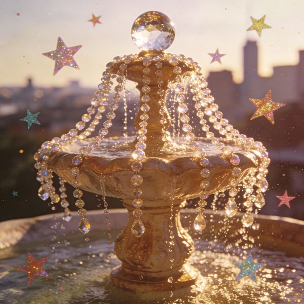 Crystal Fountain with Stars — output 1
