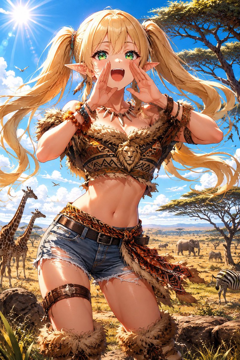 Profile / Avatar - Lion Safari Elf Anime Girl — output 1