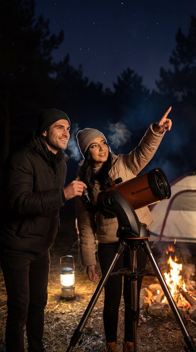 Ultra-Photorealistic Candid Film Still of Night Camping and Stargazing — output 1