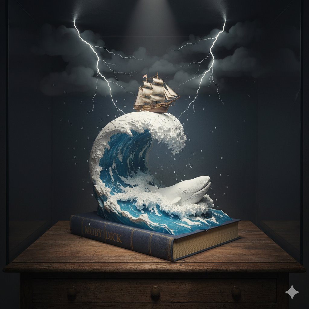 Moby Dick Book Diorama Prompt — output 1
