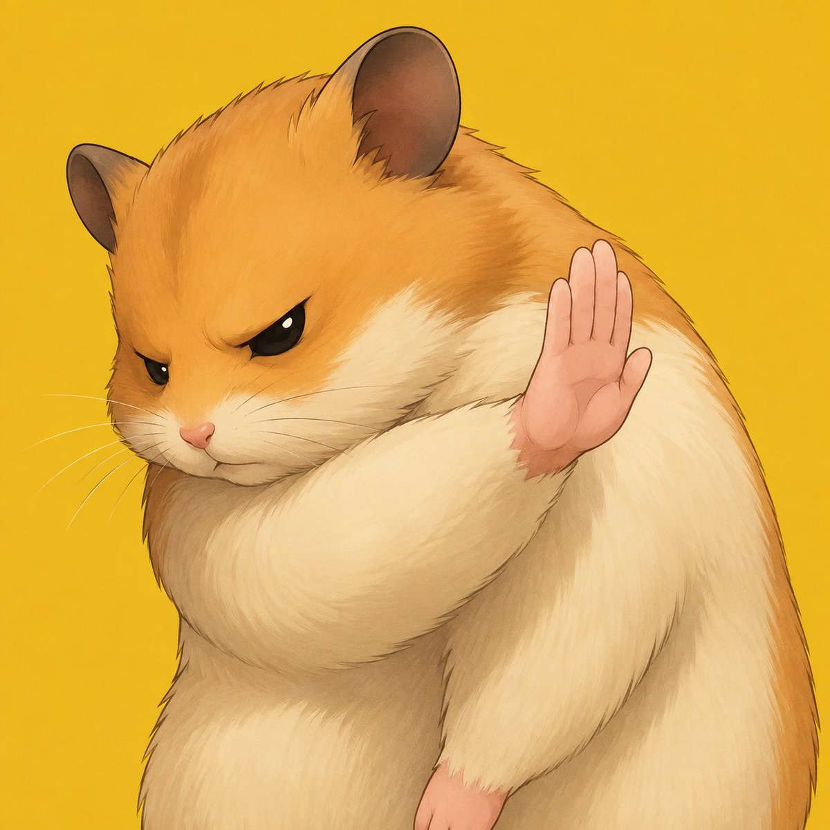 Profile / Avatar - Stern Hamster Stop Gesture — output 1