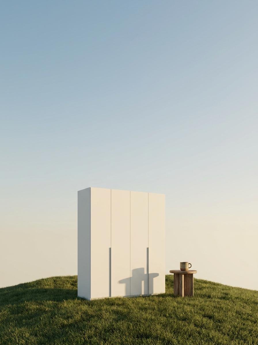 E-commerce Main Image - Minimalist Product Photography on Grassy Hill — output 1