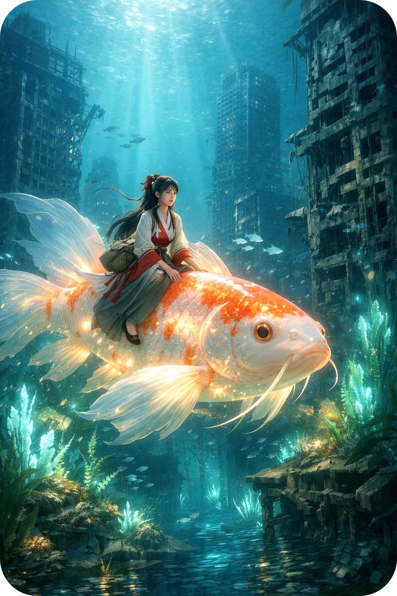 Generating a Post-Apocalyptic Underwater City Scene — output 1