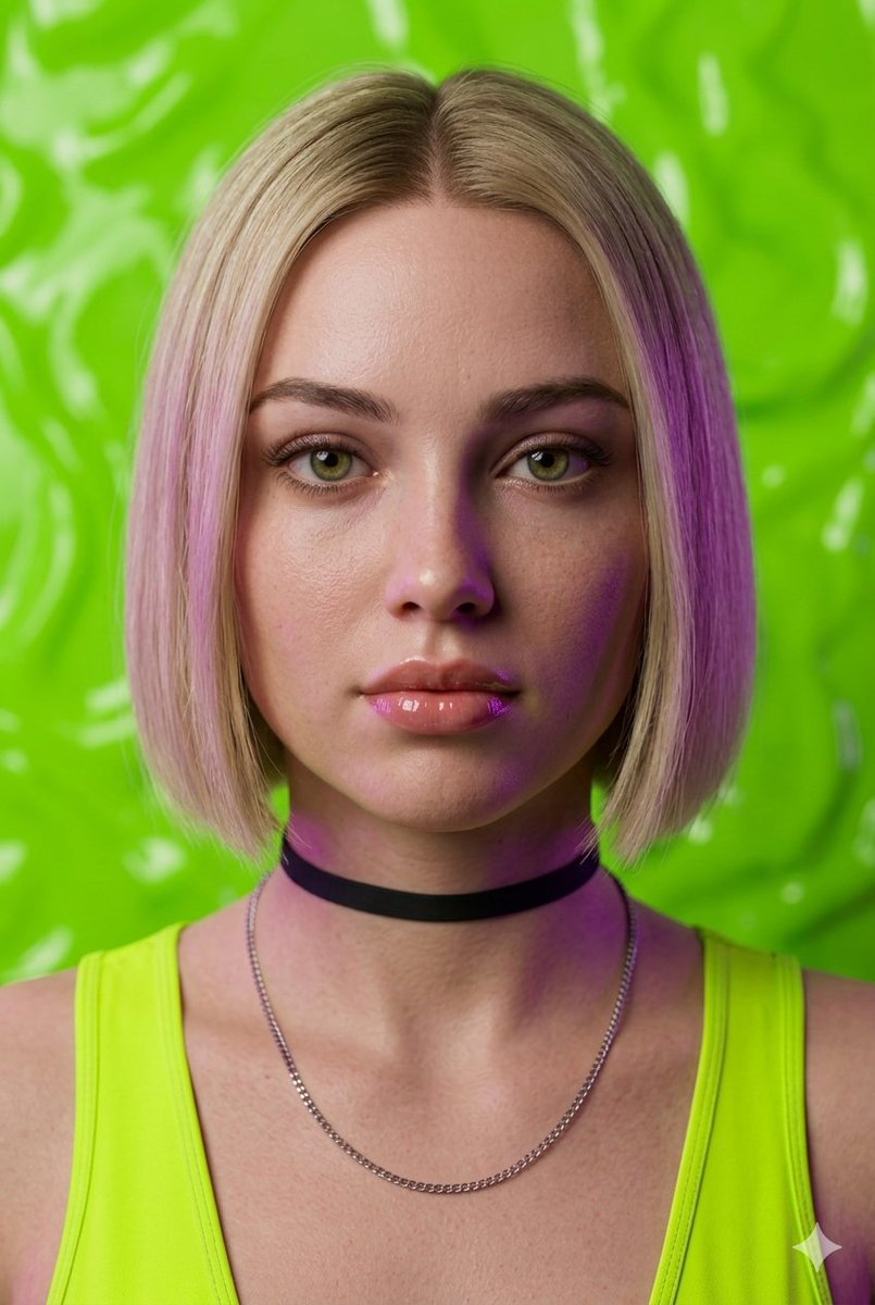 Social Media Post - Neon Digital Sketch Portrait — output 1