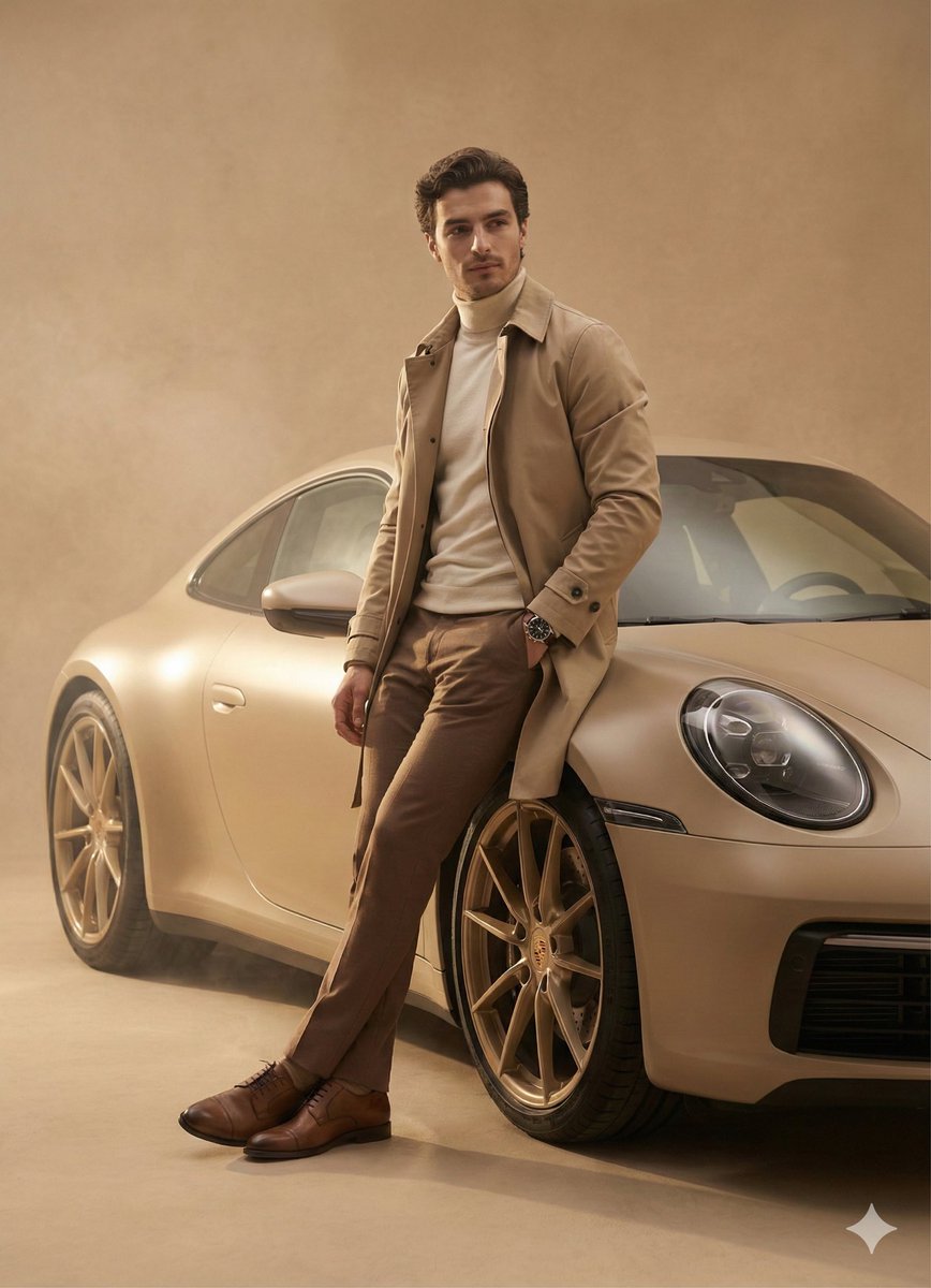 Hyper-Realistic Cinematic Portrait with Luxury Sports Car — output 1