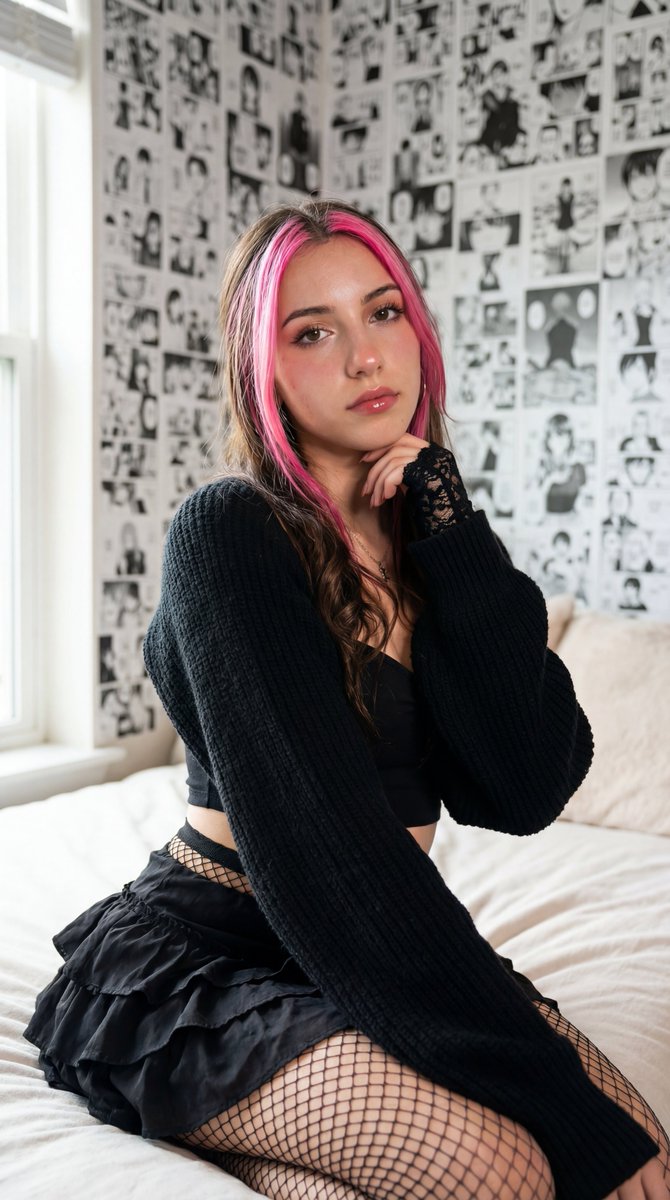 Profile / Avatar - Photorealistic manga-themed bedroom portrait — output 1