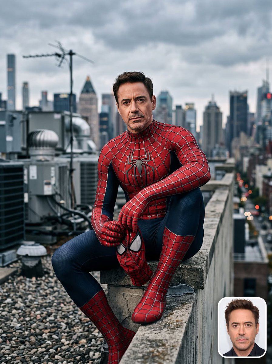 Game Asset - Rooftop Spider-Suit Portrait — output 1