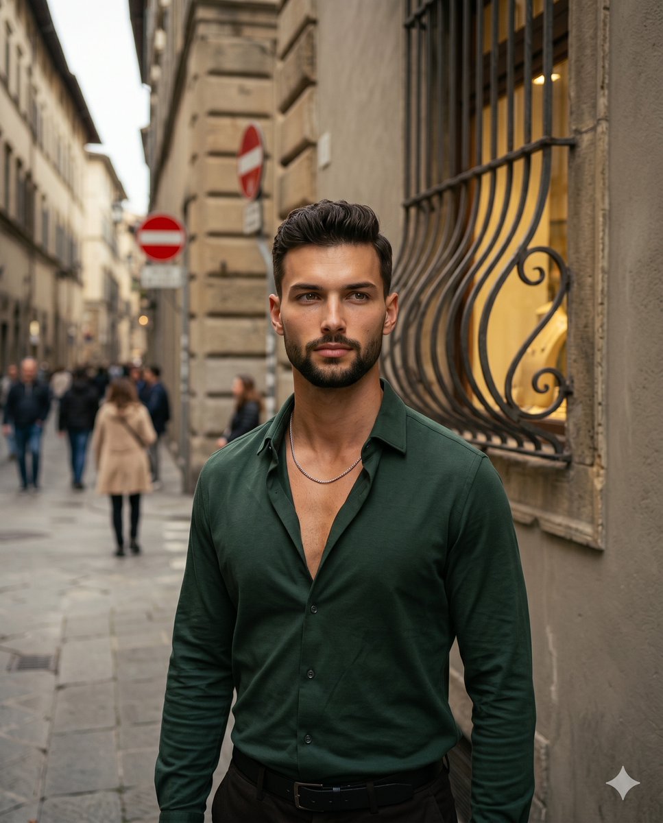 Profile / Avatar - Male Fashion Portrait in European Street — output 1