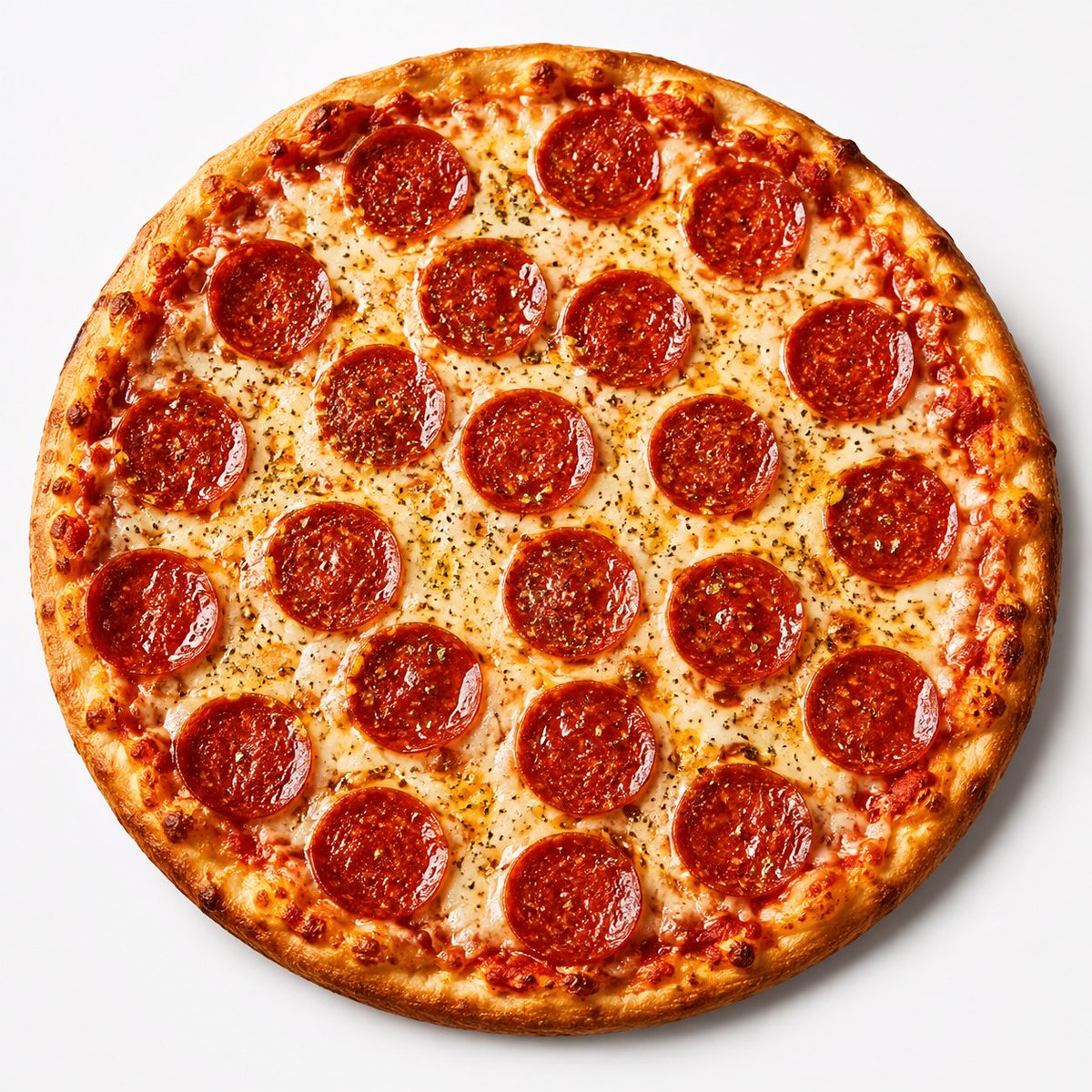 E-commerce Main Image - Overhead Pepperoni Pizza Photo — output 1
