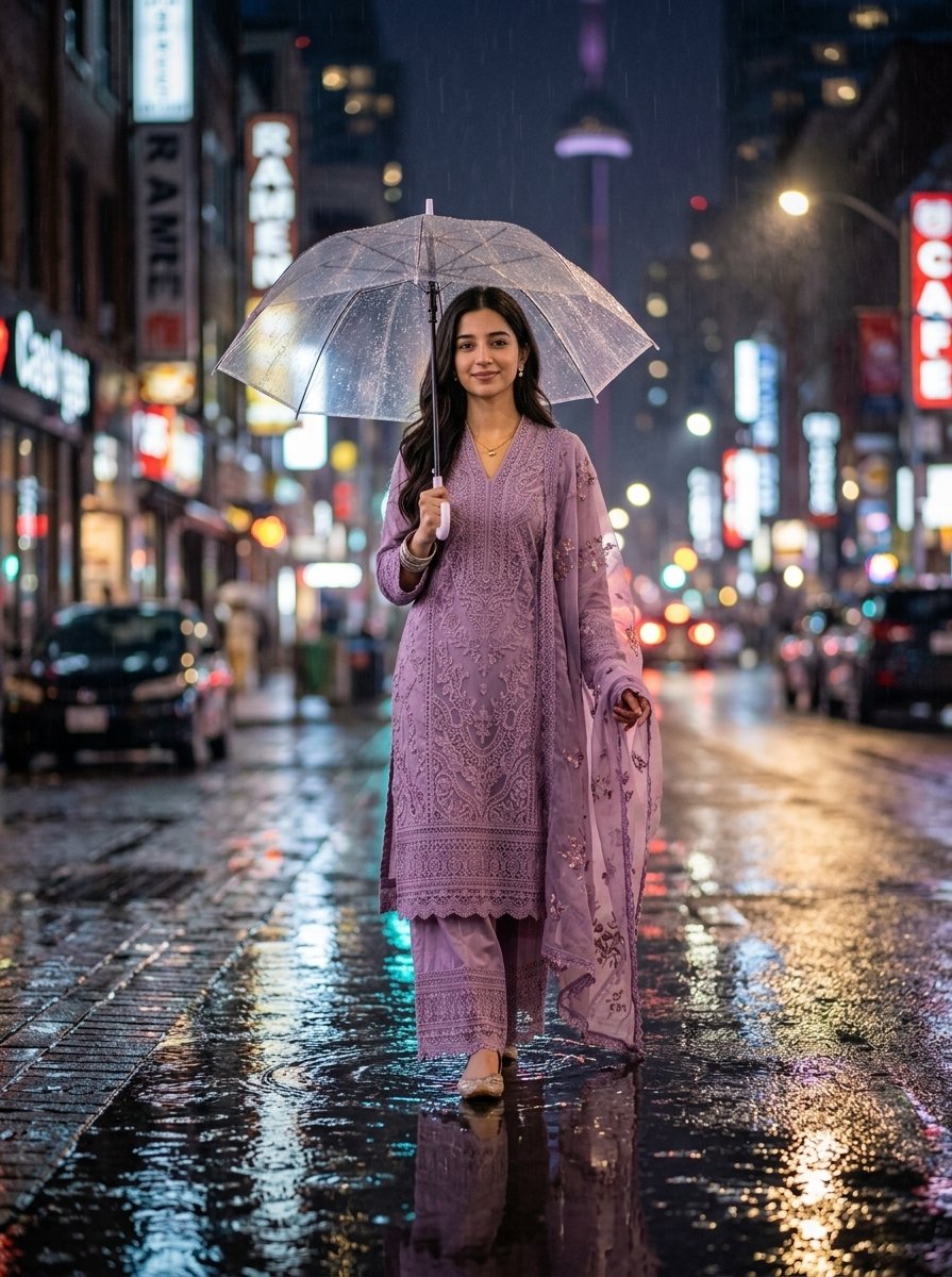 Profile / Avatar - Realistic Rain Portrait of a Woman — output 1