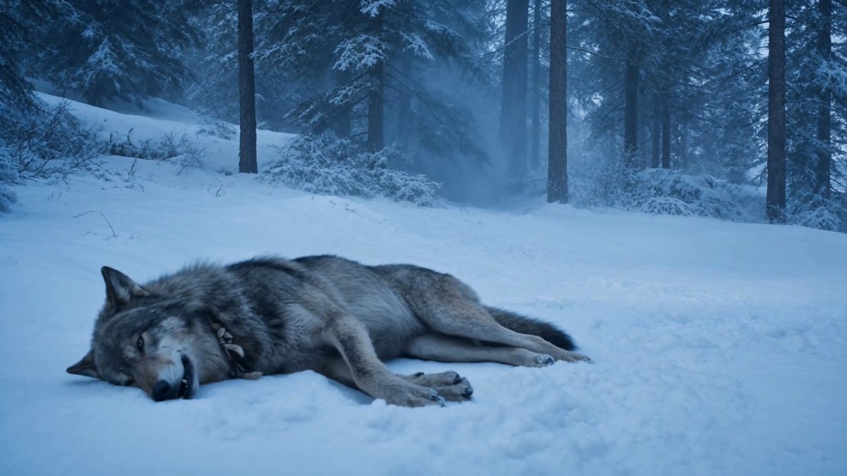 Comic / Storyboard - Fallen Wolf in Snowy Forest — output 1