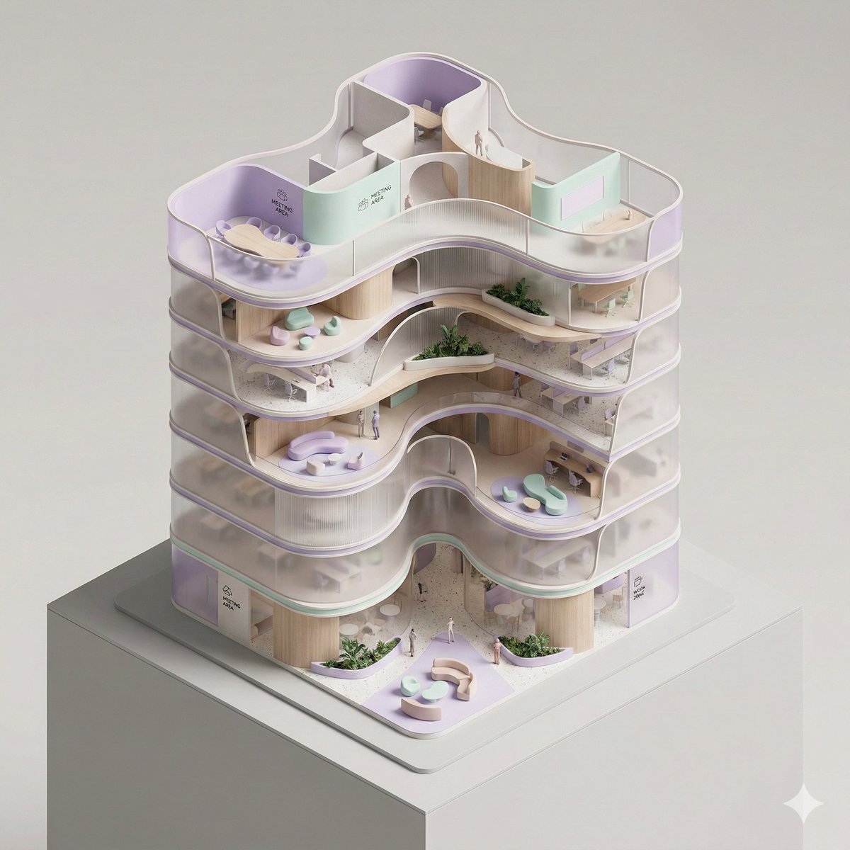 Infographic / Edu Visual - Conceptual Isometric Office Tower Model — output 1