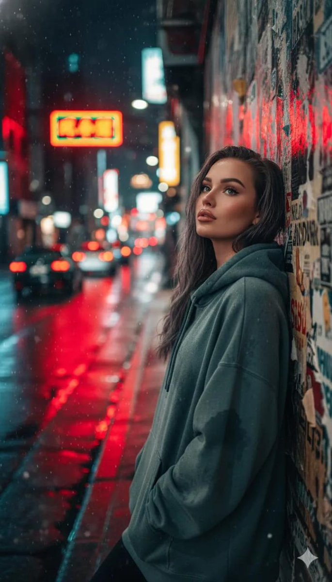 Cinematic Night Urban Portrait Prompt — output 1