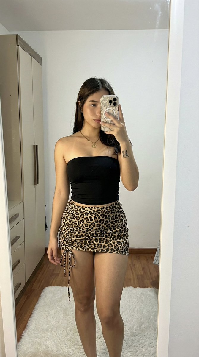 Raw High-Contrast Mirror Selfie (iPhone Ultra-Wide) — output 1