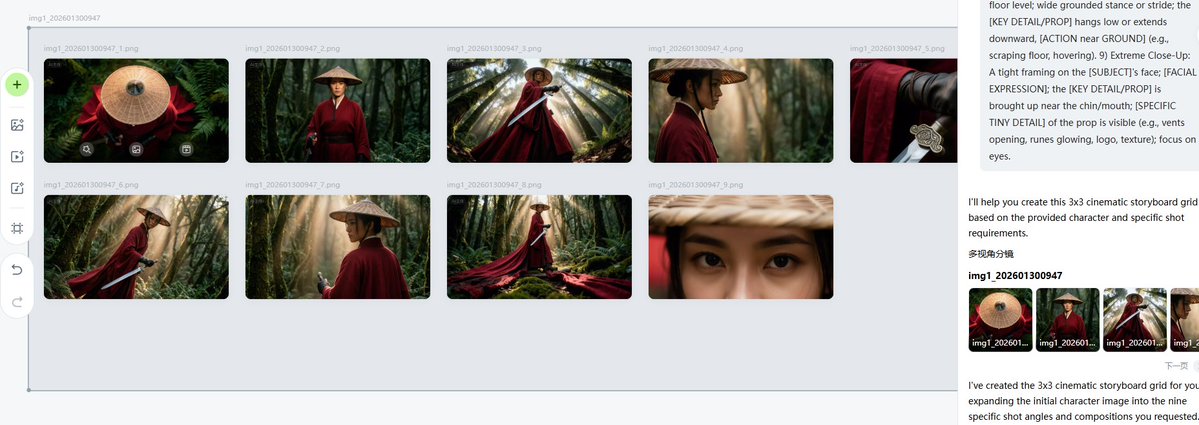 Comic / Storyboard - Cinematic Female Warrior Portrait Prompt — output 1