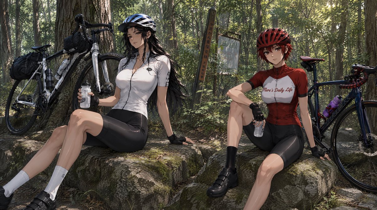 Comic / Storyboard - Cycling Break Forest Scene — output 1