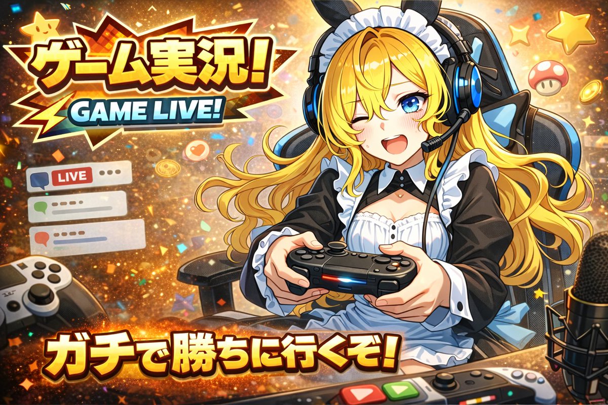 VTuber Gaming Thumbnail Creation Prompt — output 1