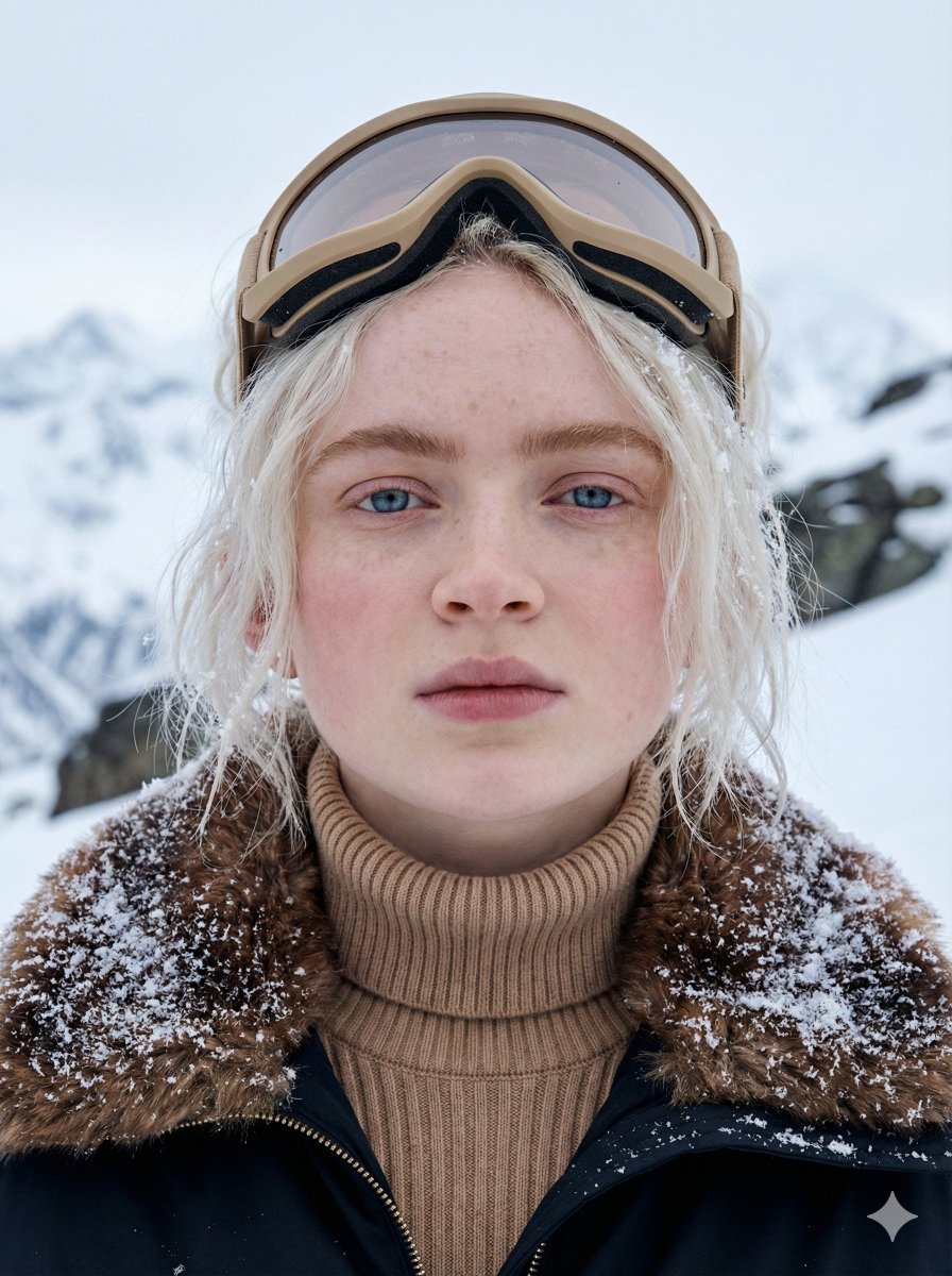 Cinematic Close-up Portrait in Alpine Environment — output 1