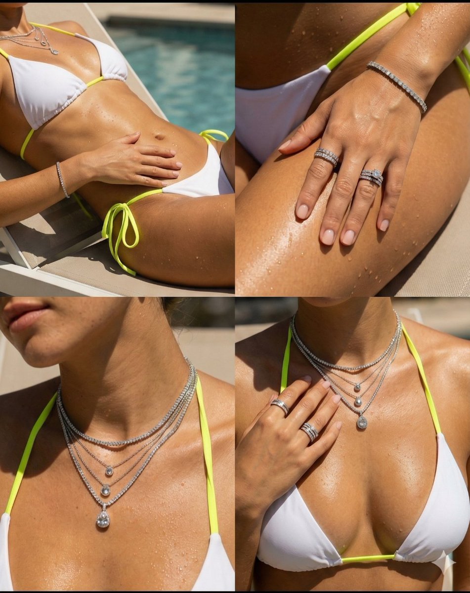 2x2 Grid Luxury Jewelry Lifestyle Photoshoot — output 1