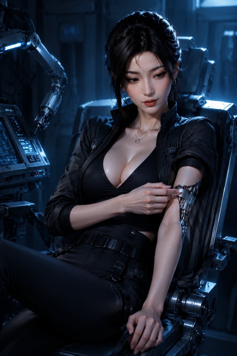 Comic / Storyboard - Cyberpunk Cyborg Agent High-Altitude Rappelling — output 1