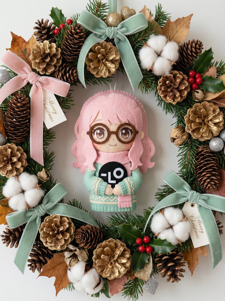 E-commerce Main Image - Handmade Christmas Wreath Generator with Custom Ornament — output 1