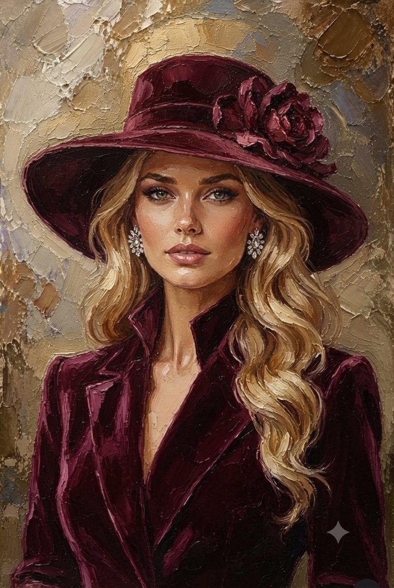Profile / Avatar - Impasto Oil Painting Blonde Portrait — output 1