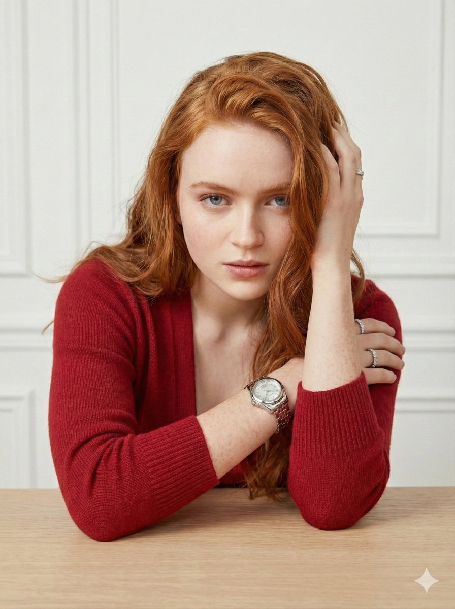 Sadie Sink Editorial Portrait Prompt — output 1