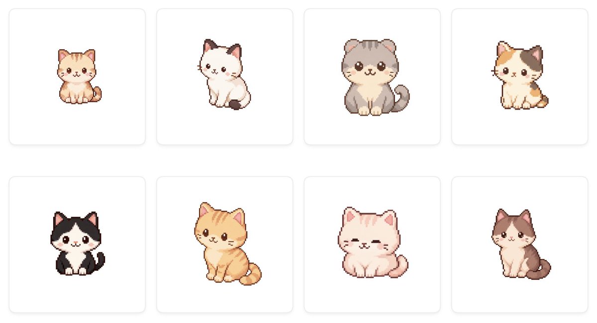 Game Asset - Cute Cat Character Concept — output 1