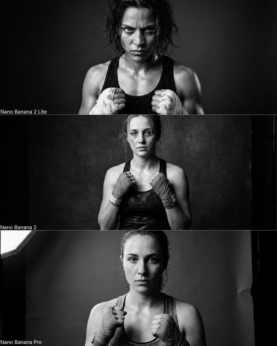Profile / Avatar - Female Boxer Studio Portrait — output 1