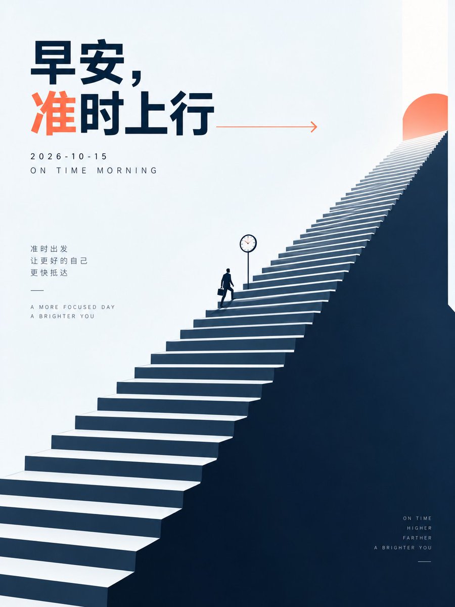 Social Media Post - Minimalist Morning Staircase Poster