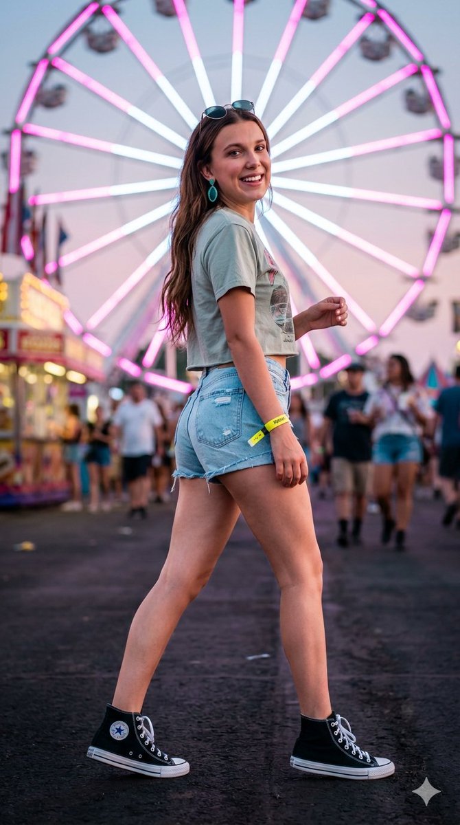 YouTube Thumbnail - Cinematic Festival Photo of Millie Bobby Brown — output 1