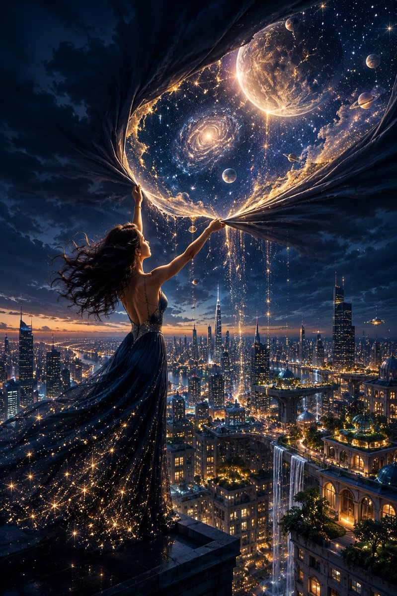 YouTube Thumbnail - Cinematic Fantasy Skyscraper Portrait — output 1