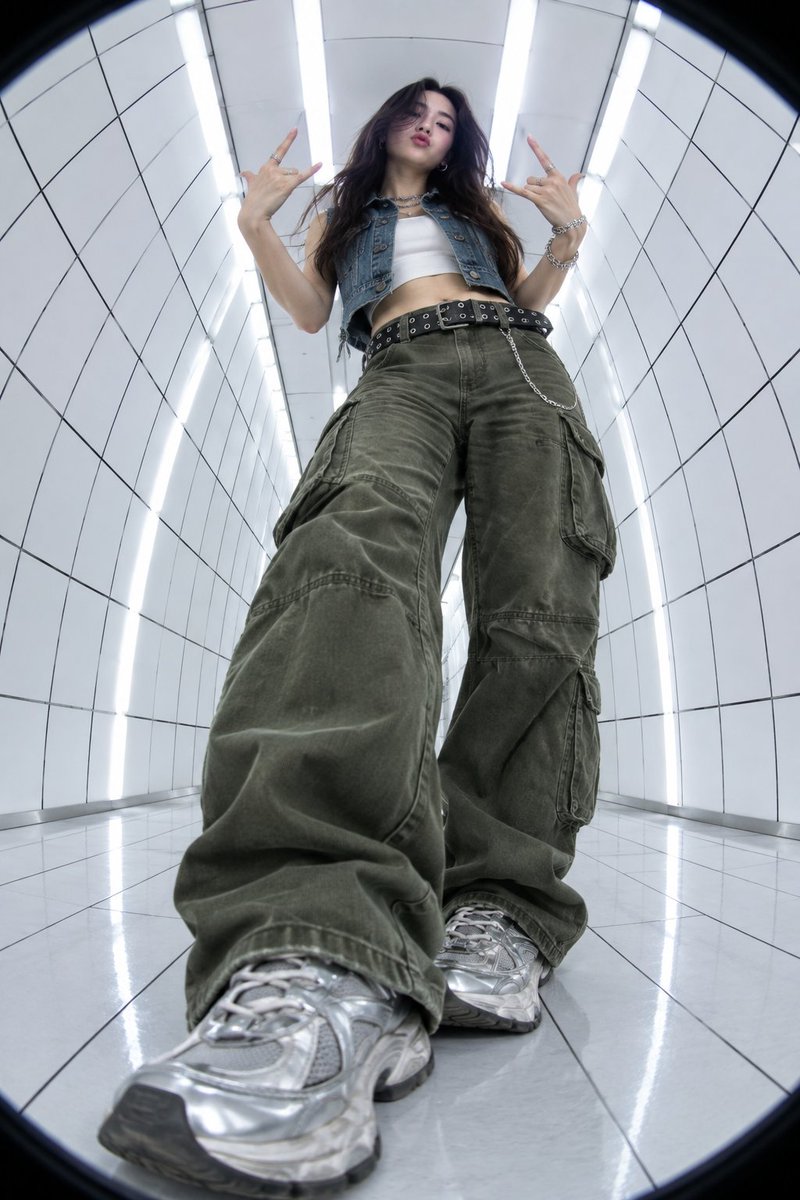 Social Media Post - Y2K Fisheye Streetwear Portrait — output 1