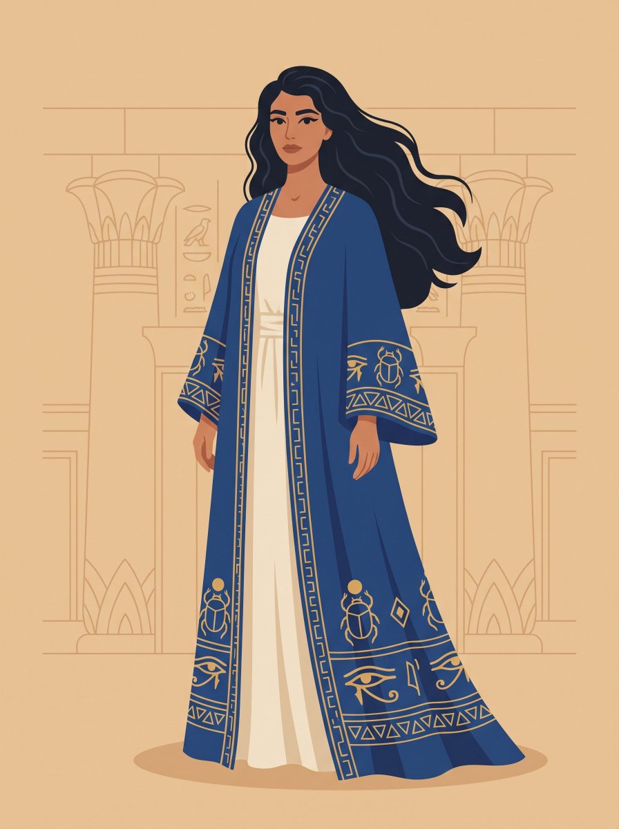 Ancient Egyptian Print Illustration — output 1