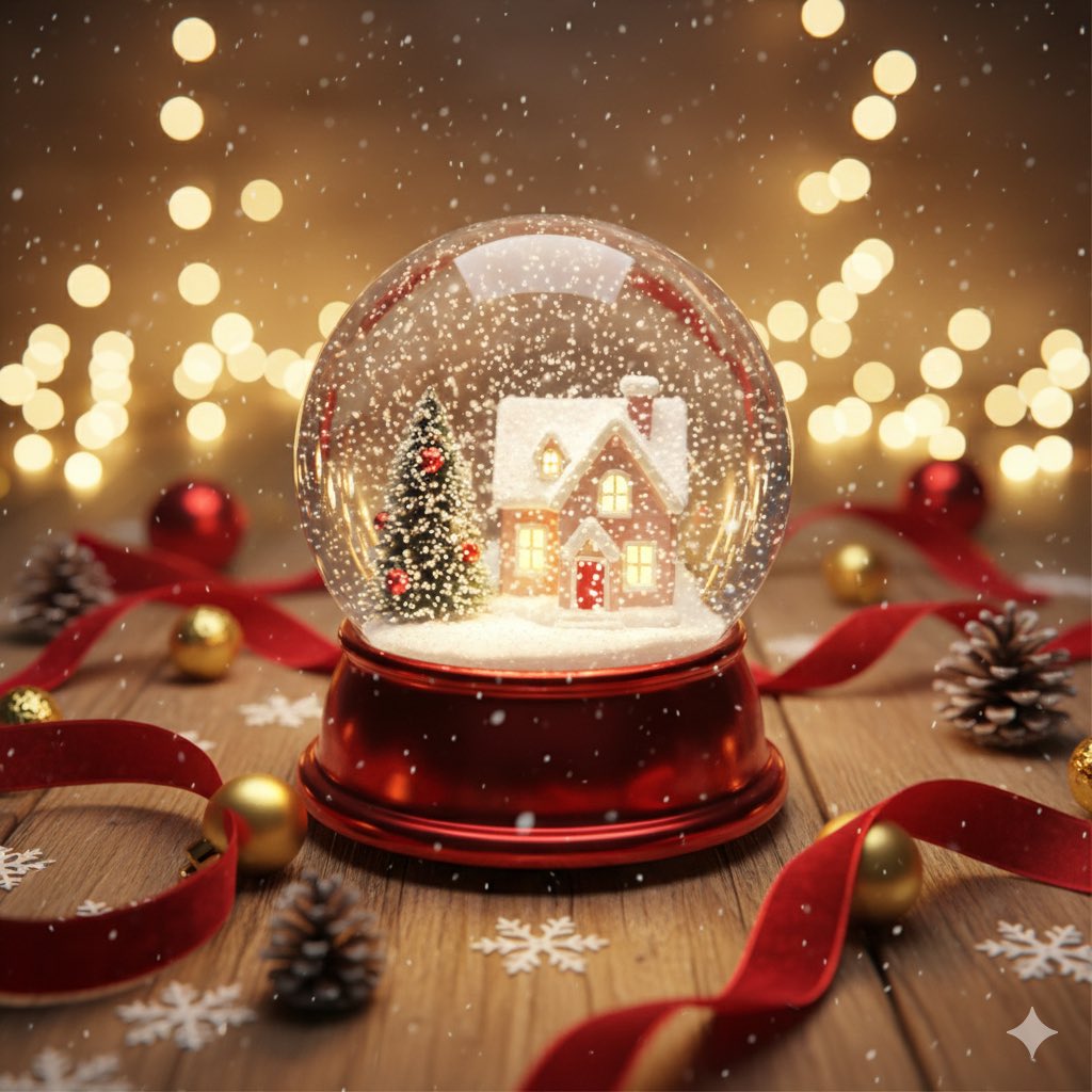 Cinematic Christmas Snow Globe Scene — output 1