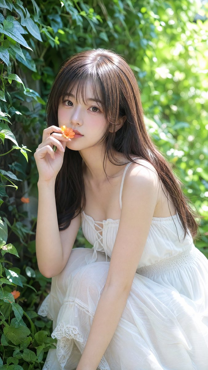 Social Media Post - Ethereal Summer Garden Portrait — output 1