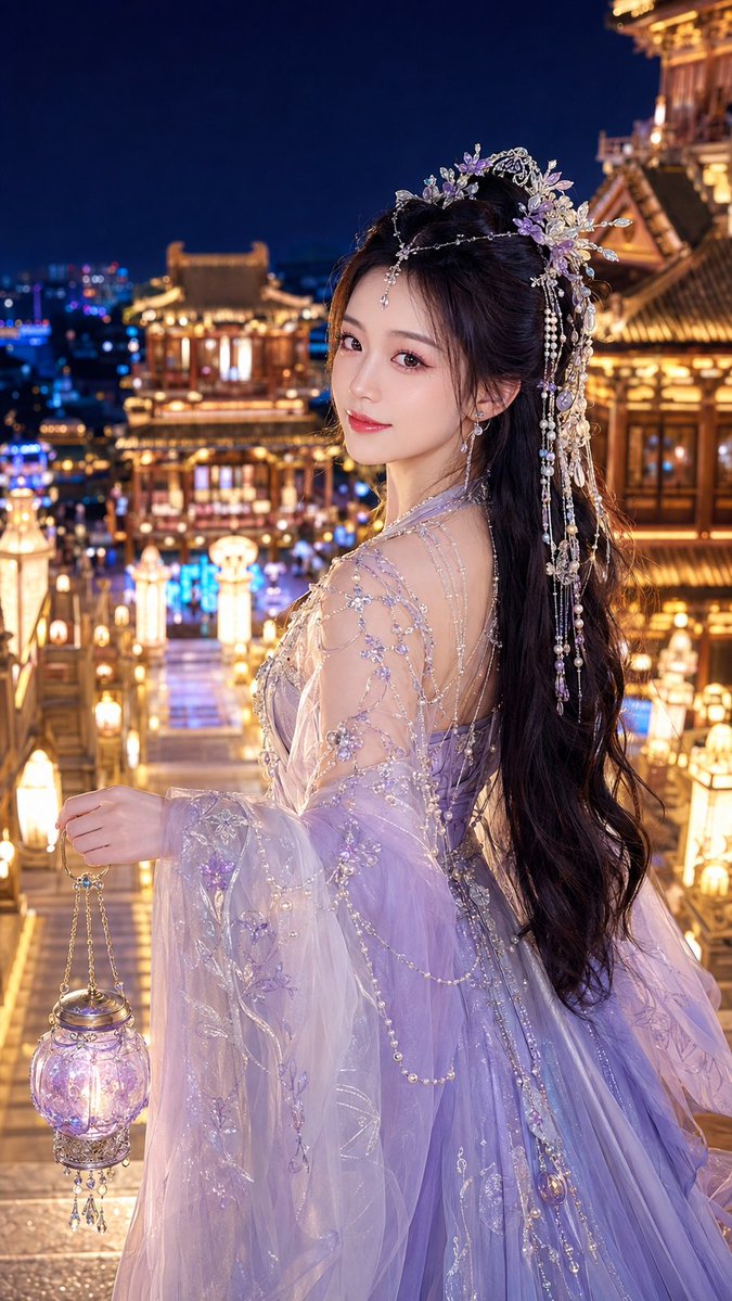 Profile / Avatar - Ancient Chinese Fantasy Night Portrait — output 1